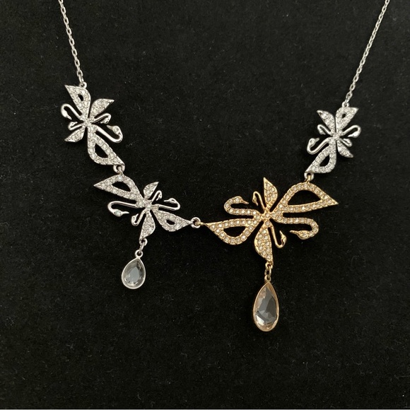 New Swarovski Crystal Permanent Swanflower Necklace - Picture 4 of 5